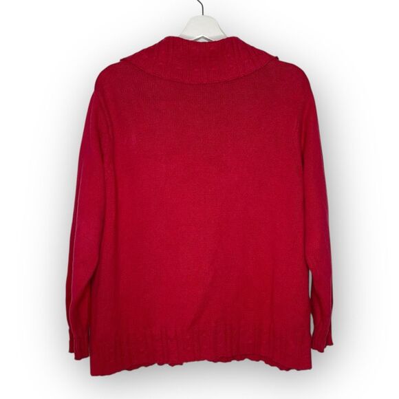 Y2K Tiara International Christmas Cardigan Beaded Grandmacore Ugly Plus Size 1X - Picture 2 of 12